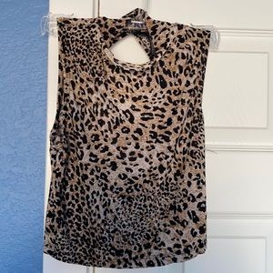 Forever21 Crop top, leopard print, small